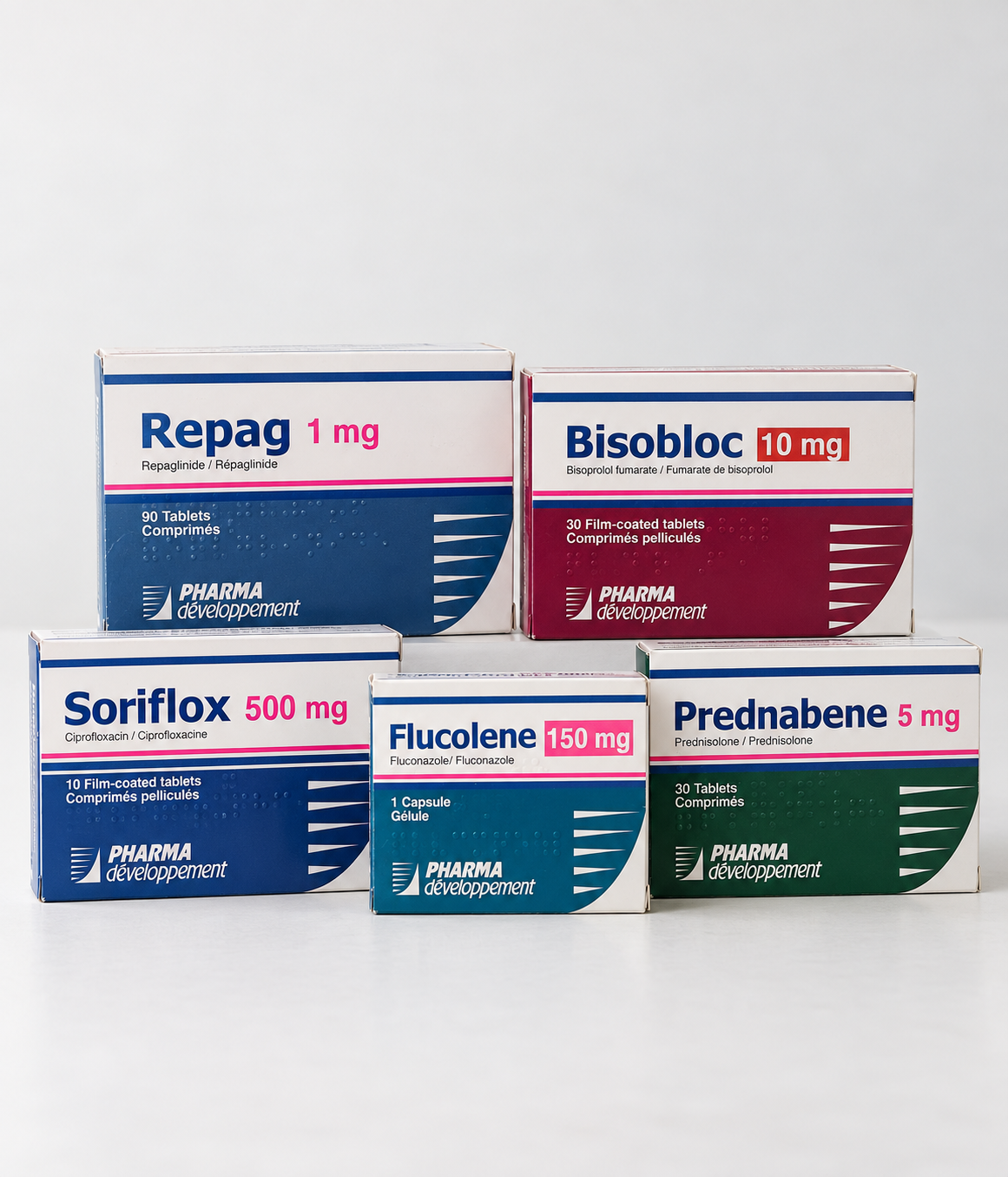 Selected pharmaceutical product packs in the Savin Hawler portfolio